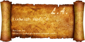 Ludwigh Agád névjegykártya
